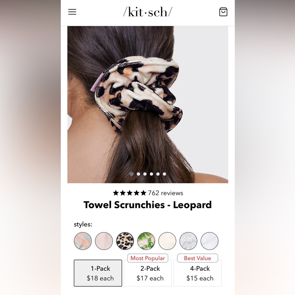 🐆 Kitsch Towel Scrunchie - Picture 4 of 4